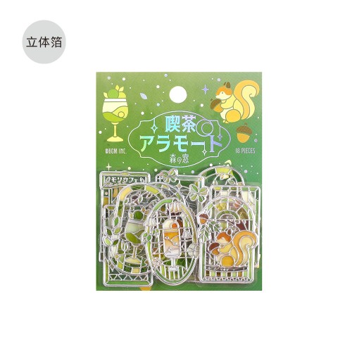 #ビージーエム シール 喫茶アラモード･旅する窓 6designsx各3枚入 森の窓 BS-RPF002