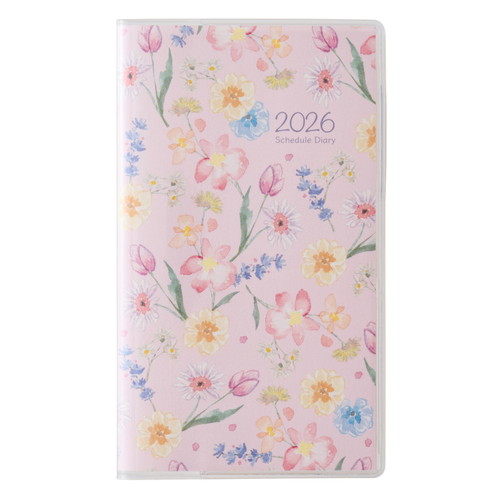 #日本能率協会(国内販売のみ） ペイジェム 手帳 2026年 4月始まり マンスリー リュミエール スリム 日曜始まり ピンク 9955