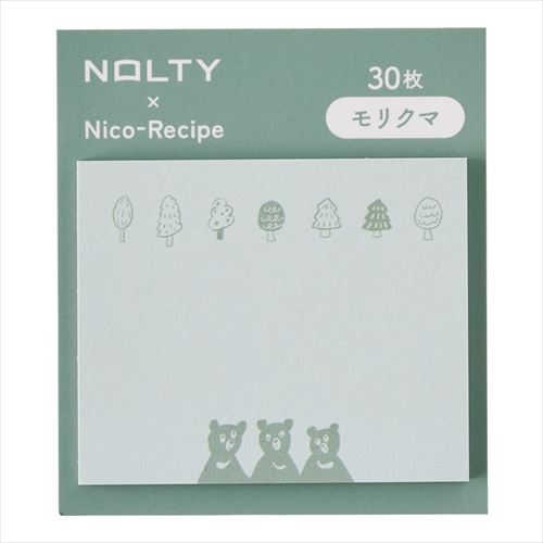 #日本能率協会 付箋 ニコレシピコラボ･NOLTY付箋  モリクマ NNF08
