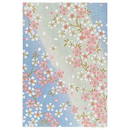 #呉竹(国内販売のみ） 和雑貨 御朱印帳 大判 桜･ブルー LH10-21
