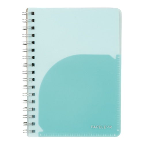 #キョクトウ・アソシエイツ ノート パペルール･Ｗリングノート A6 ミントグリーン PT111MG