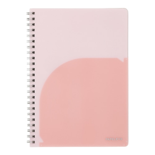 #キョクトウ・アソシエイツ ノート パペルール･Ｗリングノート A5 ピンク PT112P