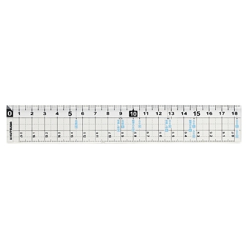 #クツワ 筆記関連小物 つや消し直線定規 18cm  KB036