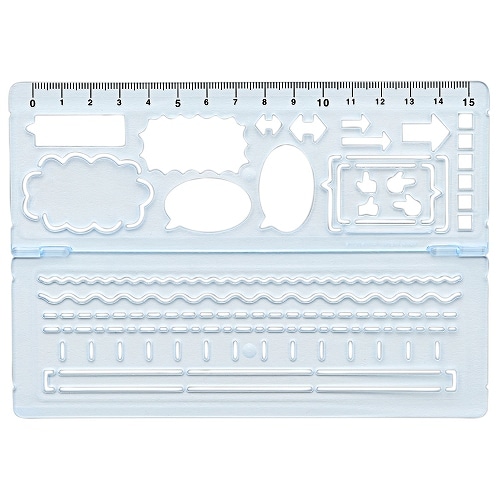 #クツワ 筆記関連小物 見やすいノートが作れるテンプレート  ブルー KB043BL