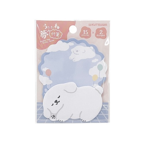 #クツワ 付箋 うたたね夢付箋  マルチーズ SC251B