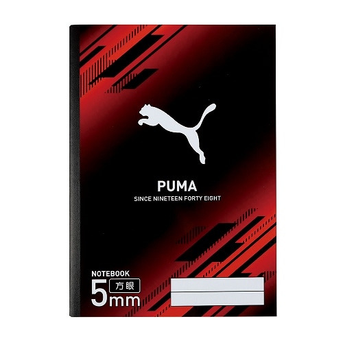 #クツワ(国内販売のみ） ノート PUMA･自由学習帳 5mm方眼 ブラック PM608BK