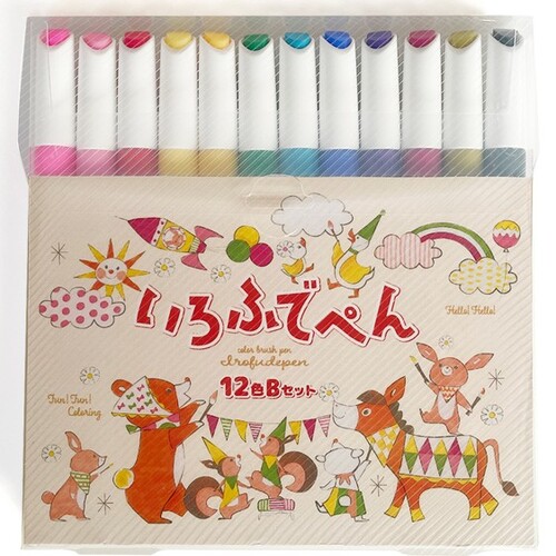 #コクヨ 筆ペン いろふでぺん  12色Ｂセット KE-AC45-12B