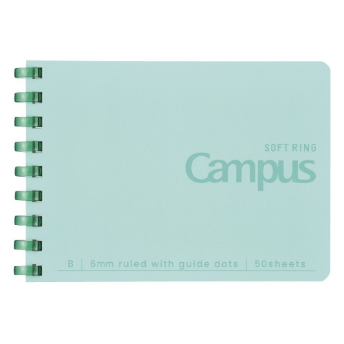 #コクヨ ノート キャンパスソフトリングドット 50枚･A7 グリーン ﾒ-S171BT-G