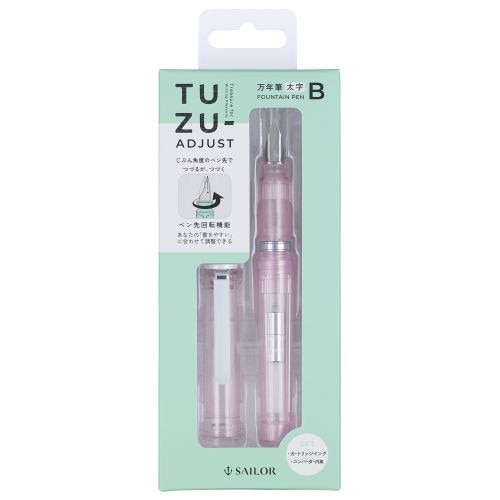 #セーラー万年筆 万年筆 TUZU ADJUST 万年筆セルフGlassy  太字 クリスタルチェリー 120561602
