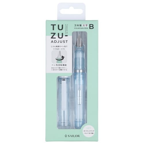 #セーラー万年筆 万年筆 TUZU ADJUST 万年筆セルフGlassy  太字 クリスタルスカイ 120561603