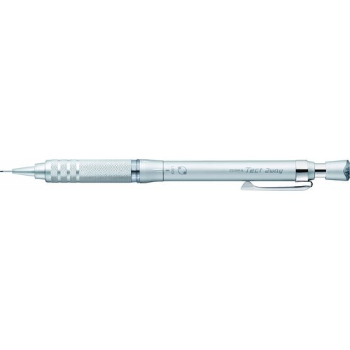 #ゼブラ(国内販売のみ） シャープペンシル テクト2ウェイローレット 0.5mm1本入 メタルシルバー　 P-MA141-MS