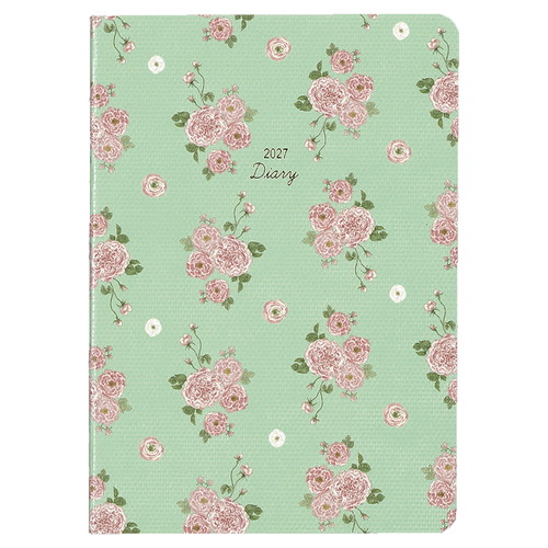 #ダイゴー ダイアリー 2027年度 MILL A6 Monthly FLEURS A6 グリーン E7787