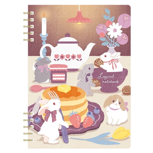 #ナカバヤシ ノート ロジカルＷリングノート B6･方眼 タイニーラビット NW-B614-4