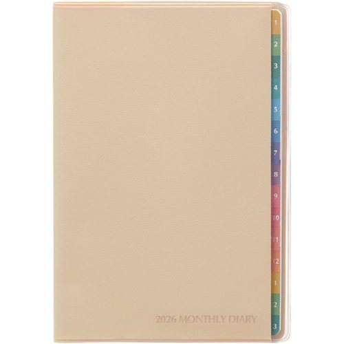 #レイメイ藤井 ダイアリー 26カラーインデックスダイアリー 12月はじまり サンドベージュ RFD2632J