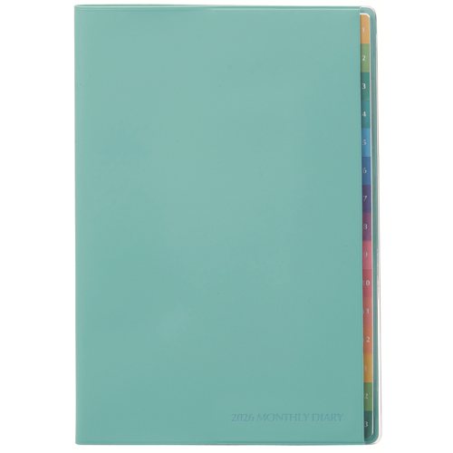 #レイメイ藤井 ダイアリー 26カラーインデックスダイアリー 12月はじまり アクアグリーン RFD2650M