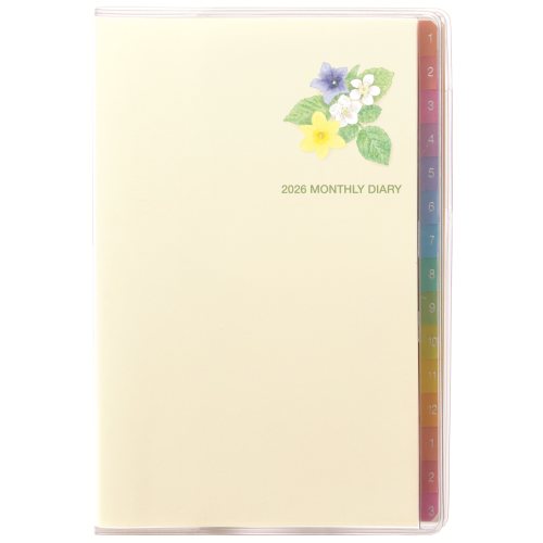 #レイメイ藤井 ダイアリー 26カラーインデックスダイアリー日曜始まり 12月はじまり クリーム RFD2652L