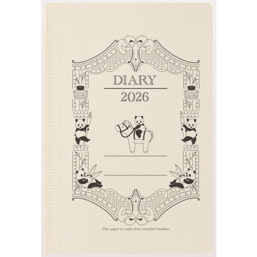 #レイメイ藤井 ダイアリー 26竹紙ダイアリー 12月はじまり グレー RFD26111N