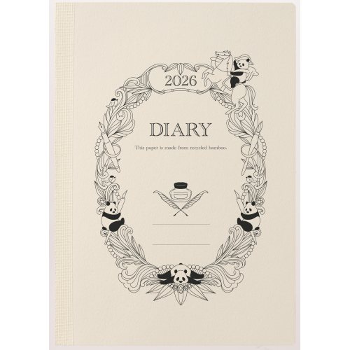 #レイメイ藤井 ダイアリー 26竹紙ダイアリー 12月はじまり グレー RFD26104N