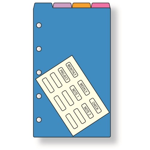 #レイメイ藤井 リフィル カラーインデックス･（縦型4区分） ミニ5  DMR1376