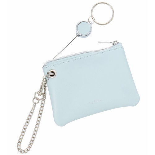 #レイメイ藤井 身辺雑貨 ノフェス･キー＆パスポーチ リール付 キャンディブルー NSK1449A