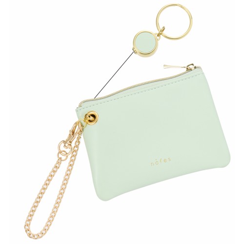 #レイメイ藤井 身辺雑貨 ノフェス･キー＆パスポーチ リール付 アイスグリーン NSK1449M