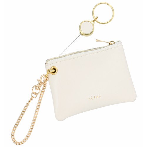 #レイメイ藤井 身辺雑貨 ノフェス･キー＆パスポーチ リール付 ベルホワイト NSK1449W