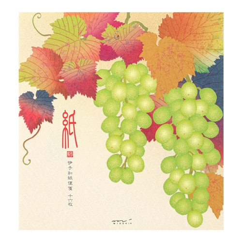 #デザインフィルミドリ(国内販売のみ） 秋の彩り 便箋039 シルク  葡萄柄 81039006
