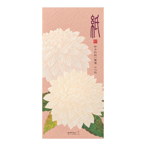 #デザインフィルミドリ(国内販売のみ） 秋の彩り 一筆箋611 シルク  ダリア柄 89611006