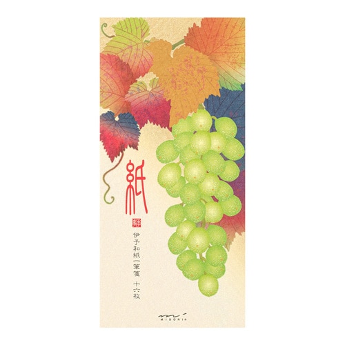 #デザインフィルミドリ(国内販売のみ） 秋の彩り 一筆箋612 シルク  葡萄柄 89612006
