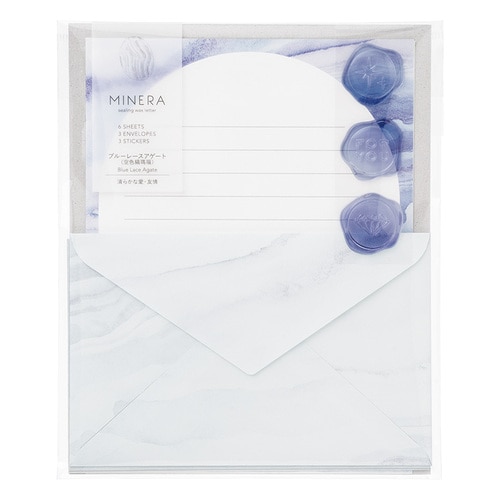 #マルアイ レター ミネラ･レターセット  ブルー ﾚMN100