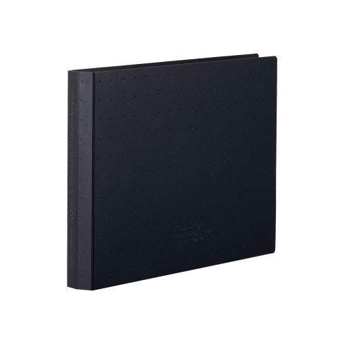 #リヒトラブ ファイリング用品 AQUA･DROPs･クリヤーブック ポケット交換タイプ･B6 黒 N5008-24