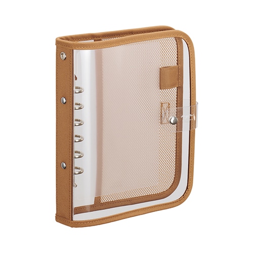 #リヒトラブ ファイリング用品 myfa･クリヤーバインダー ミニ6穴 キャラメルブラウン N3390-9