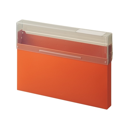 #リヒトラブ 収納用品 Mutual･コングレスケース A4･ヨコ テラコッタオレンジ A2073-4