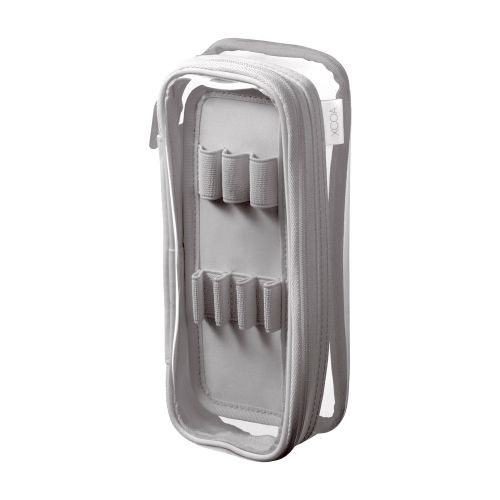 #リヒトラブ 収納用品 XCOA･リバーシブルクリヤーペンケース ライト クリヤーグレー A3810-27