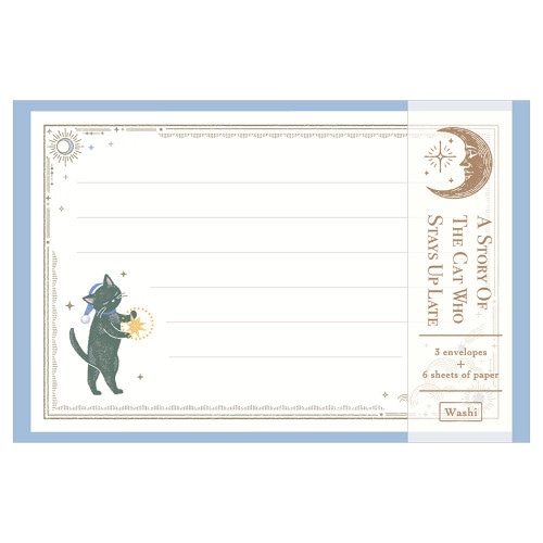 #エヌビー社 レター ミニレター･RESSA  夜更かし猫 4862303