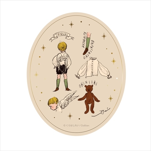 #学研ステイフル(国内販売のみ） シール くらはしれい･ステッカー 箔押加工,ラミネート,防水,UV加工 天使あれこれ M03296