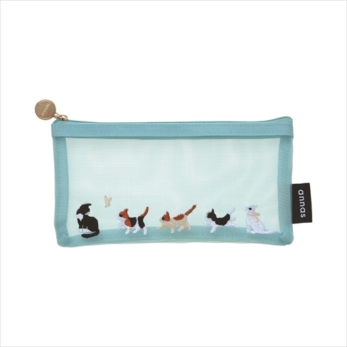 #学研ステイフル(国内販売のみ） 収納用品 annas･刺繍メッシュペンポーチ  ネコ H14062