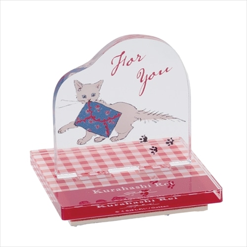 #学研ステイフル(国内販売のみ） 印章用品 くらはしれい･アクリルスタンドスタンプ  レッド H10802