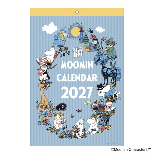 #版権(国内販売のみ） カレンダー ムーミンオールスター見やすいカレンダー 壁掛･日曜始  AM16016