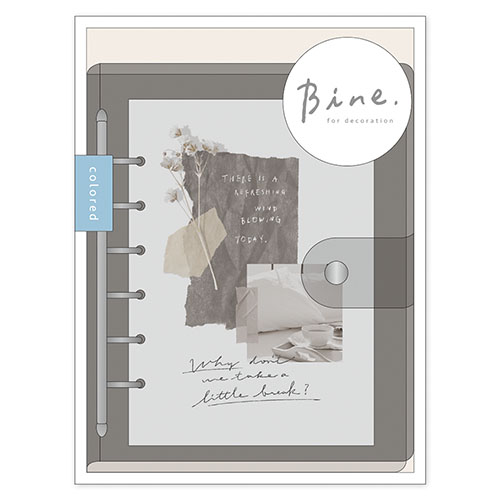 #マインドウエイブ ファイリング用品 バインクリアバインダー A6 チャコール 58073