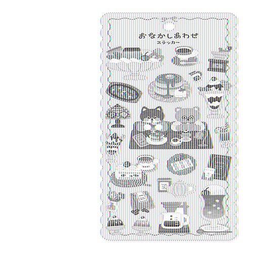 #マインドウエイブ シール オナカシアワセステッカー  ナツカシジュンキッサ 82666