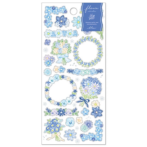 #マインドウエイブ シール フローリアステッカー  ブルー 82698