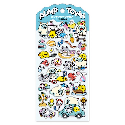 #マインドウエイブ シール ポンプタウンステッカー  グウタラナサンニングミ 82797