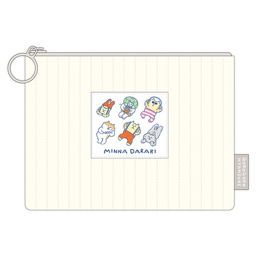 #マインドウエイブ 身辺雑貨 ゴロゴロニャンスケポーチ  ダラリホワイト 95598