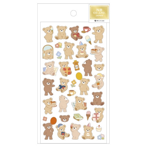 #エヌビー社 シール 不織布シール 大 くまの休日 5374121