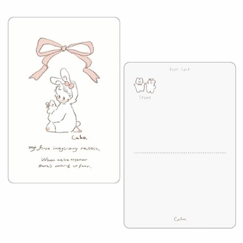 #クローズピン(国内販売のみ） レター Cahoシリーズポストカード  うさぎ PC16749