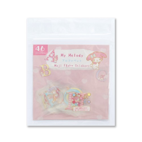 #クローズピン(国内販売のみ） シール サンリオキャラクターズ×クローズピンフレークシール アルファベット マイメロディ US84139