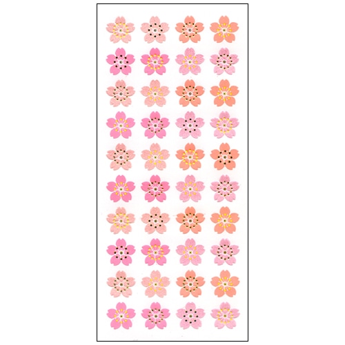 #奥山商会 シール パールシール  図形桜4列 PA378