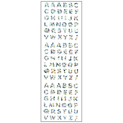 #奥山商会 シール プリズムシール  アルファベット小 シルバー HG155