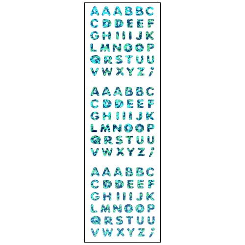 #奥山商会 シール プリズムシール  アルファベット小 ブルー HG157